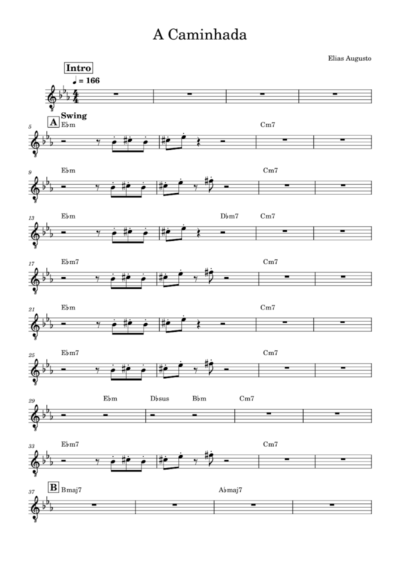 A caminhada - guitarra
