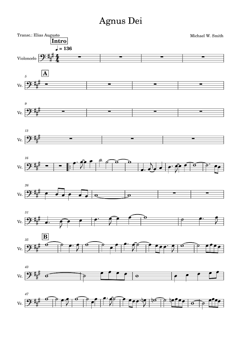 Agnus Dei cello