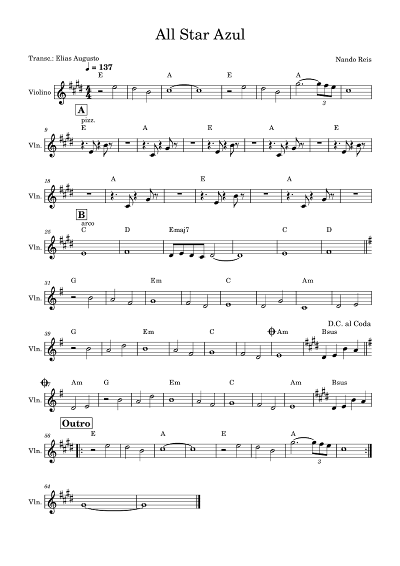 All Star Azul Violino Harmonia