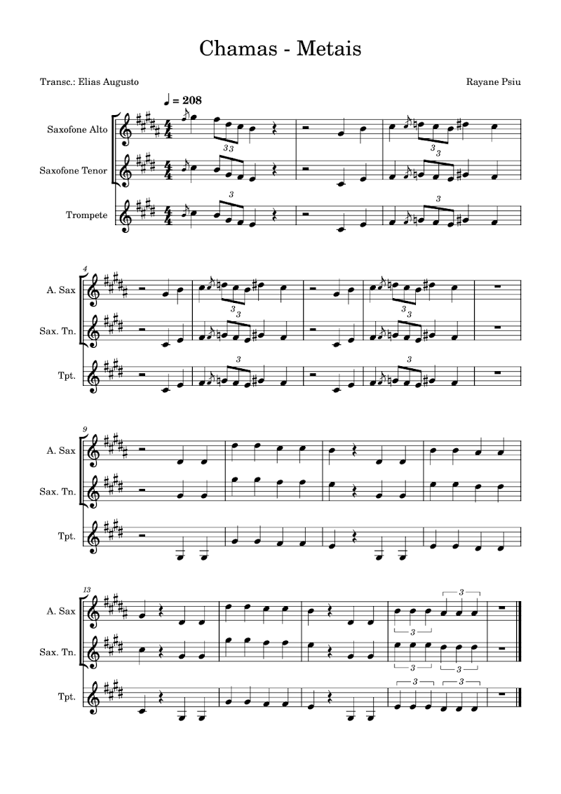 Chamas - Metais