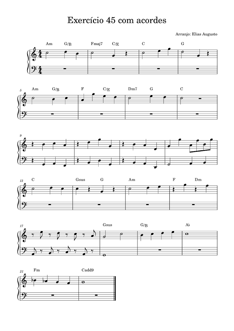 Exercício 45 com acordes