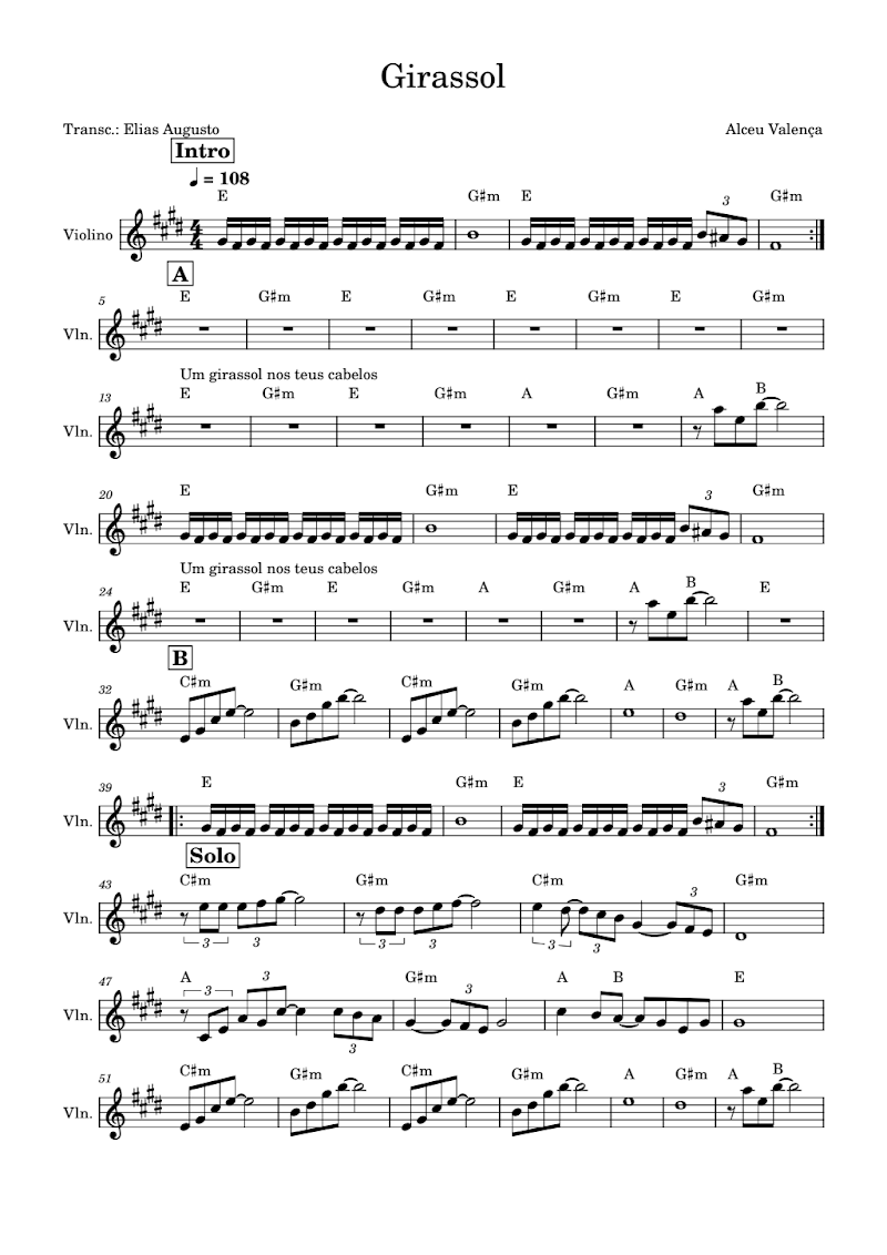 Girassol Alceu Violino