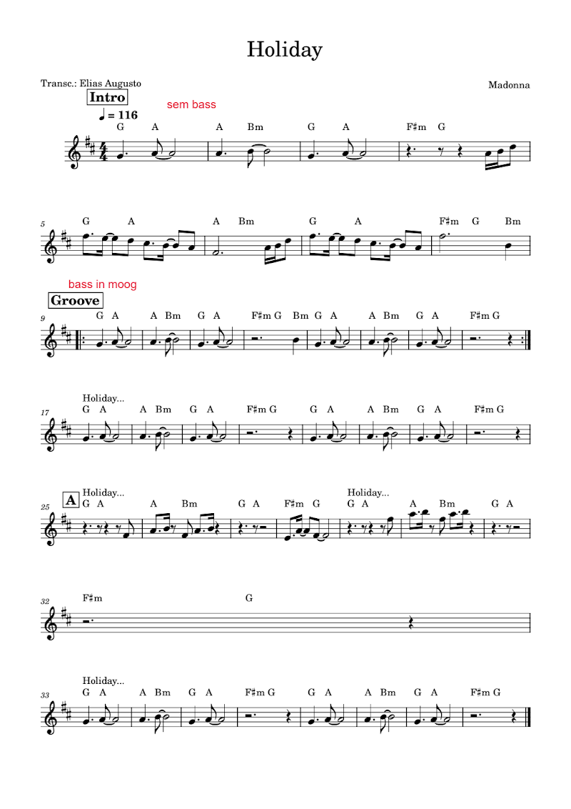Holiday - Madonna