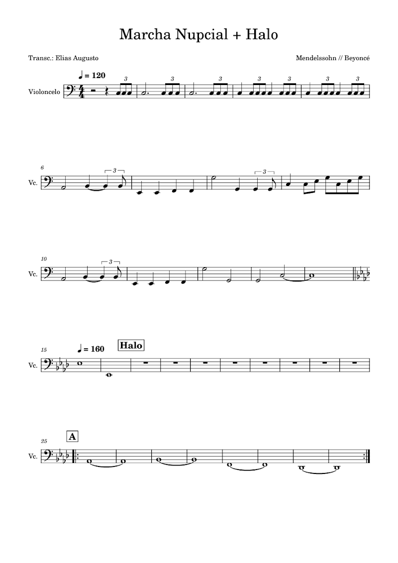 Marcha Nupcial + Halo Cello