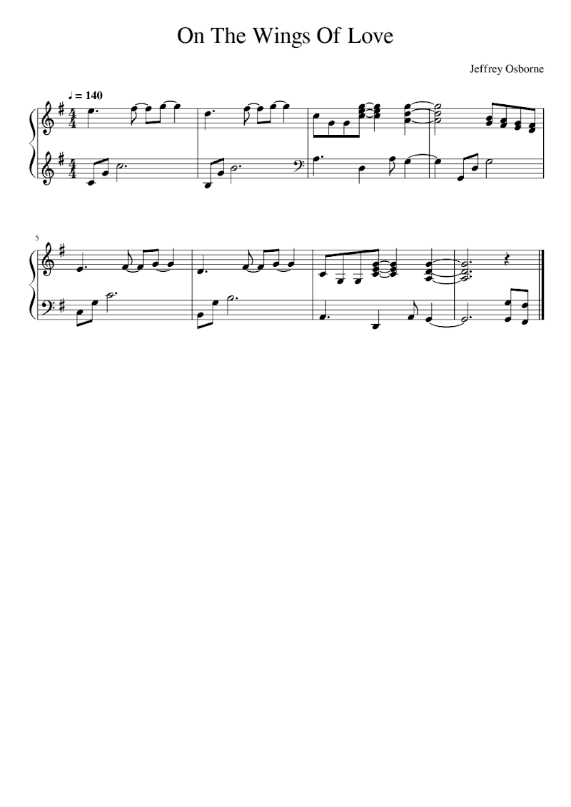 On The Wings Of Love Intro