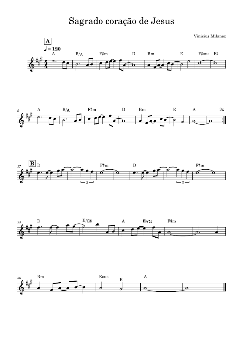 Sagrado coração de Jesus Instrumental