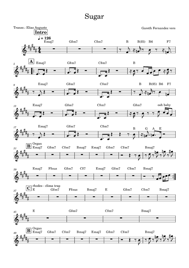 Sugar - Gareth Fernandez vers